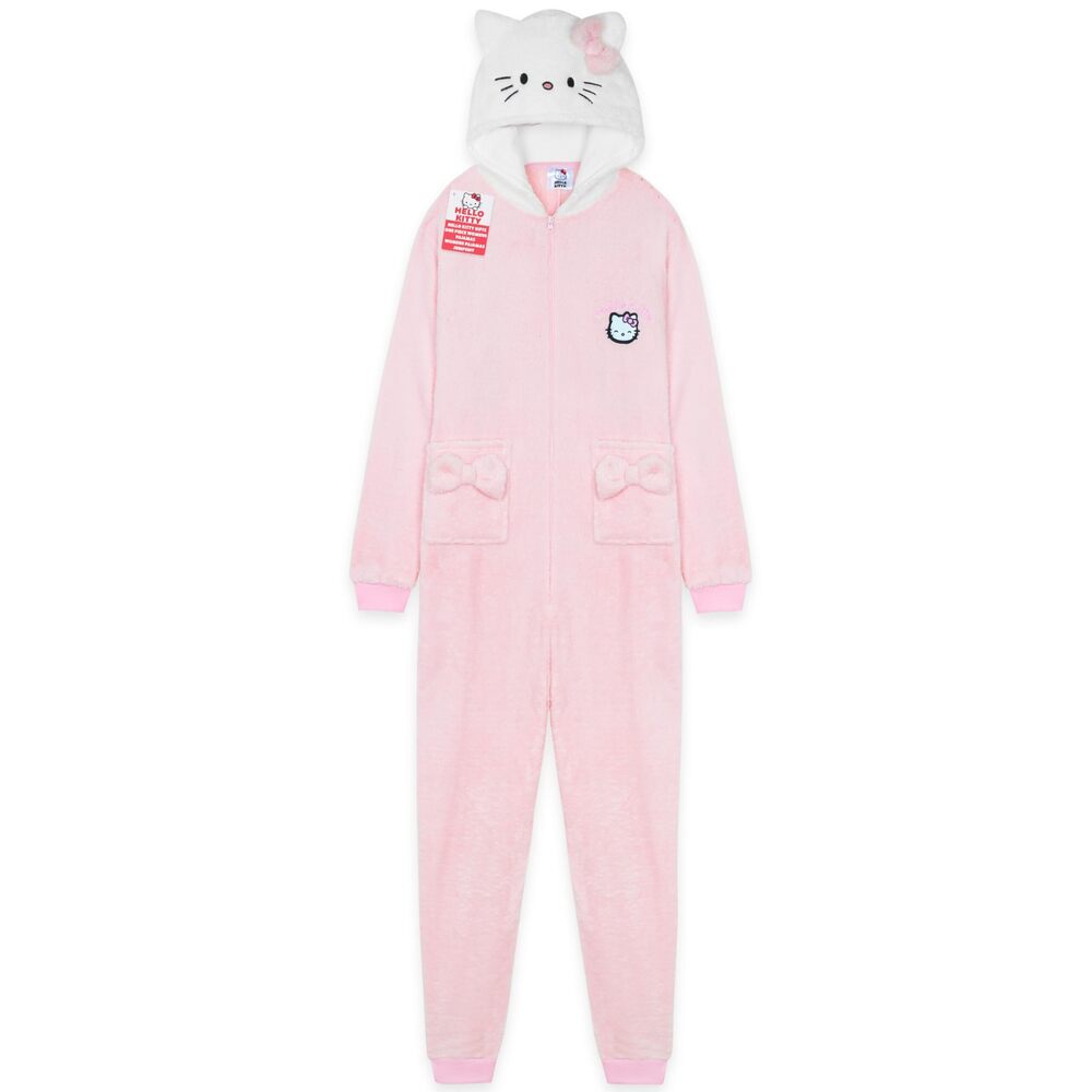 7667 Sanrio One Piece Pajamas Teens Kawaii Fleece Loungewear Soft Sleepwear